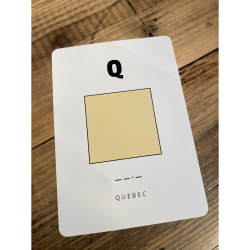 Kort med signalflag A - Z Kort med signalflag Q