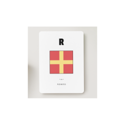 Kort med signalflag A - Z Kort med signalflag R