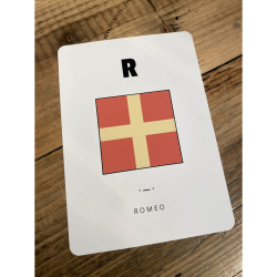 Kort med signalflag A - Z Kort med signalflag R
