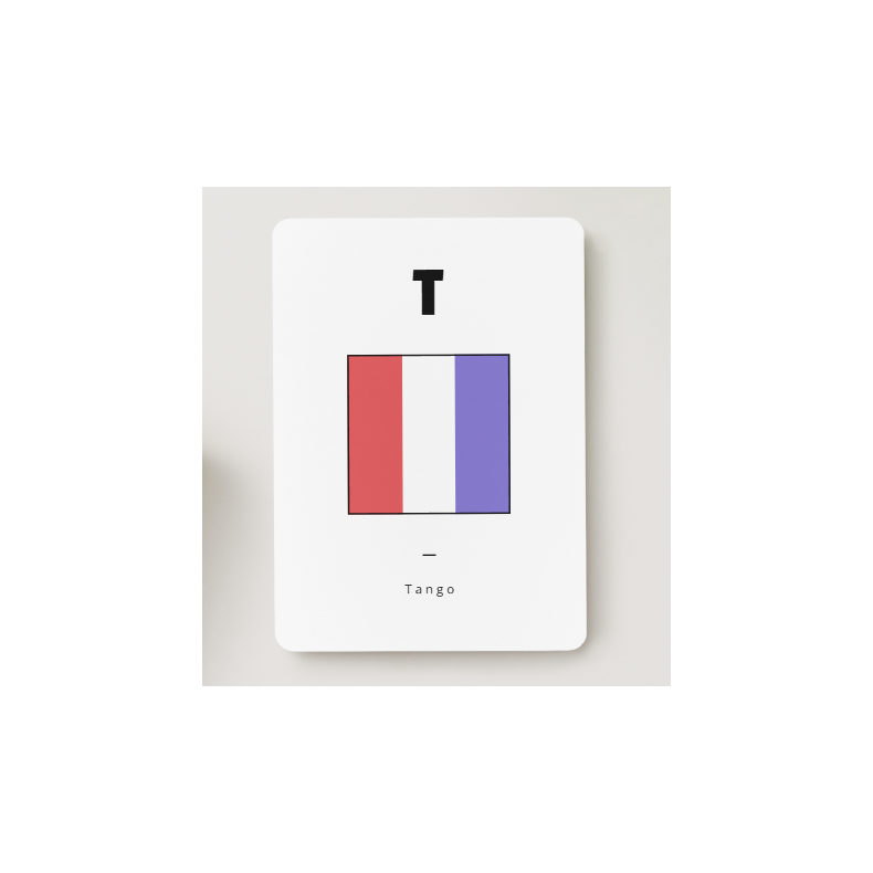 Kort med signalflag A - Z Kort med signalflag T
