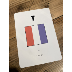 Kort med signalflag A - Z Kort med signalflag T