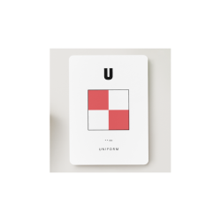 Kort med signalflag A - Z Kort med signalflag U