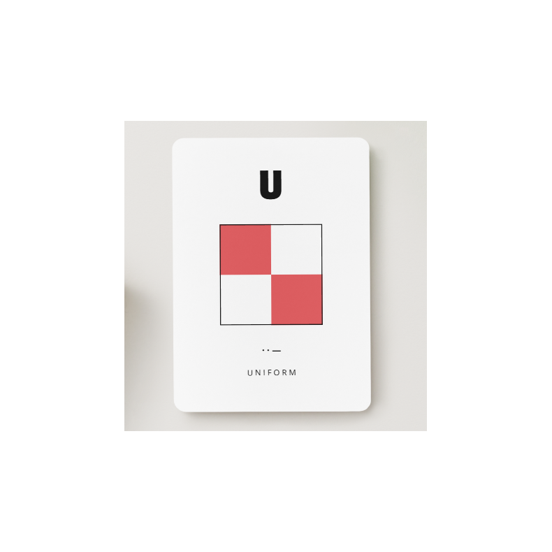 Kort med signalflag A - Z Kort med signalflag U