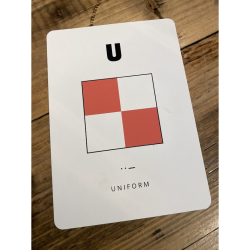 Kort med signalflag A - Z Kort med signalflag U