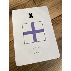 Kort med signalflag A - Z Kort med signalflag X