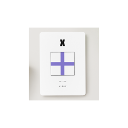 Kort med signalflag A - Z Kort med signalflag X