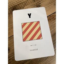 Kort med signalflag A - Z Kort med signalflag Y