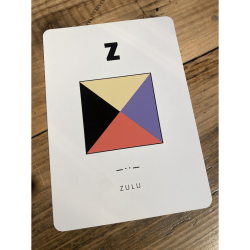 Kort med signalflag A - Z Kort med signalflag Z