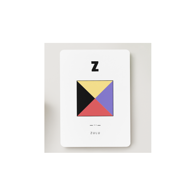 Kort med signalflag A - Z Kort med signalflag Z