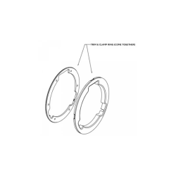 Lewmar Chrome Trim & Clamp Ring til Runde :250mm kojer