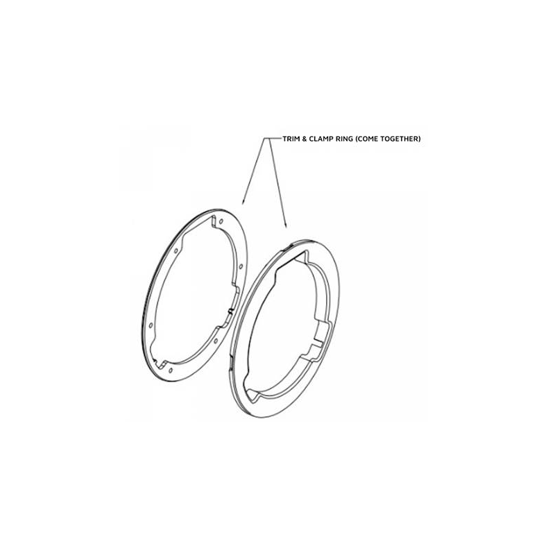 Lewmar Chrome Trim & Clamp Ring til Runde Ø:250mm koøjer