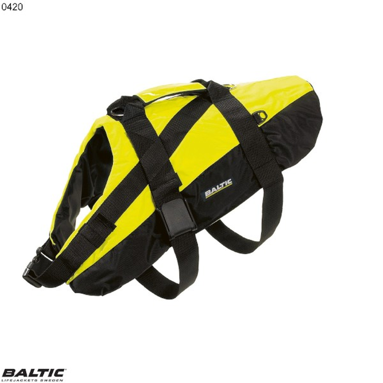 Hundevest Proff UV_Gul-Sort BALTIC 0420 Str. 40++