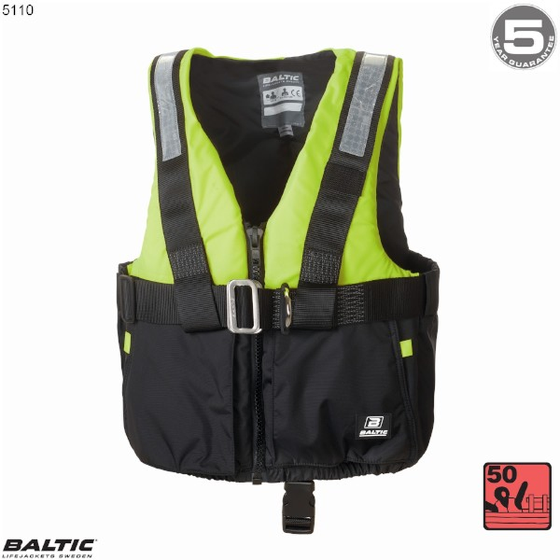 Offshore Sejlervest m. sele UV_Gul-Sort BALTIC 5110 Str. 90+
