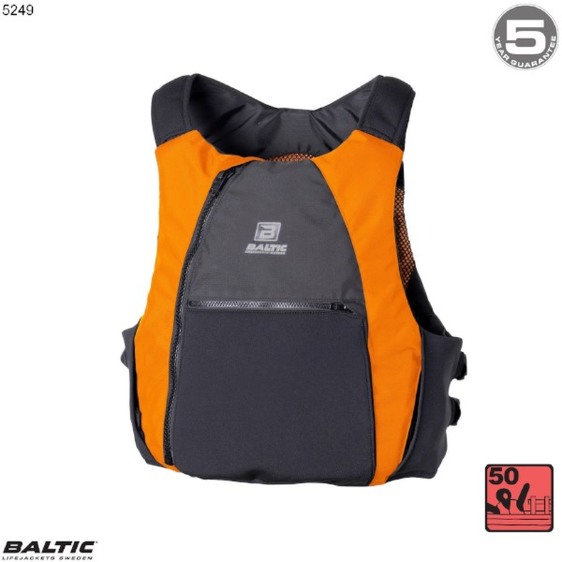 Extreme Actionvest Sort-Orange BALTIC 5249 Str. 50-70
