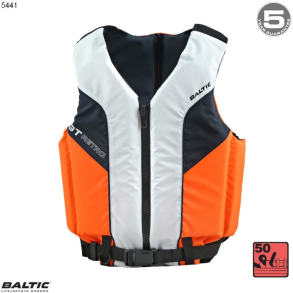 GT Retro sejlervest Orange-Navy-Hvid BALTIC 5441 Str. 70-80