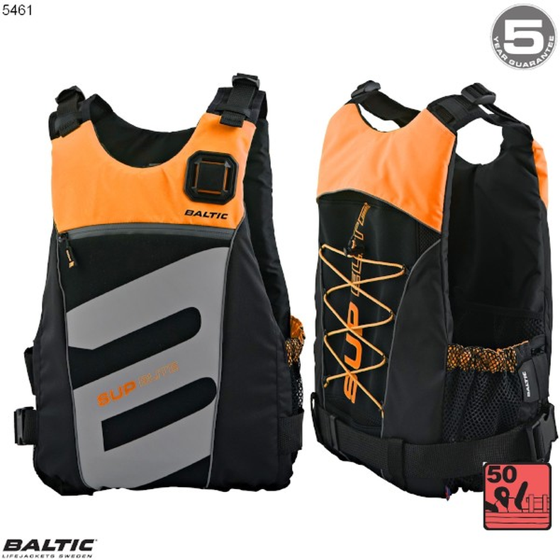 SUP Elite svmmevest Orange-Sort BALTIC 5461 Str. 50-70