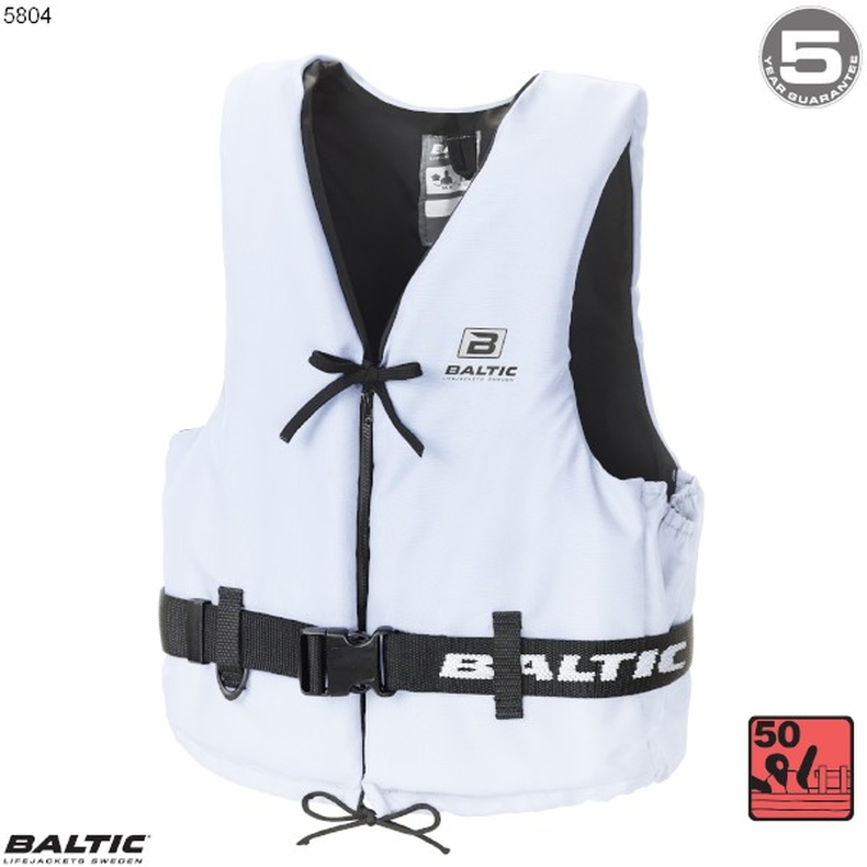 Aqua Pro Svømmevest Hvid BALTIC 5804 Str. 50-70