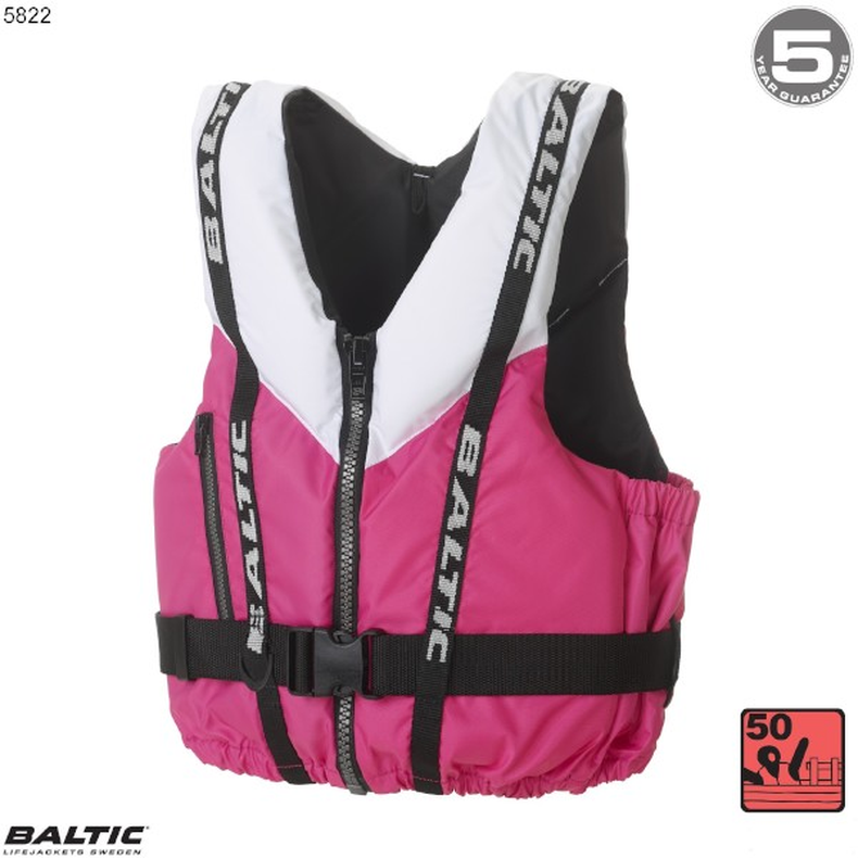 Genua Sejlervest Hvid-Rosa BALTIC 5822 Str. 90+
