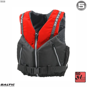 Genua Pro Sejlervest Rd-Sort BALTIC 5838 Str. 50-70