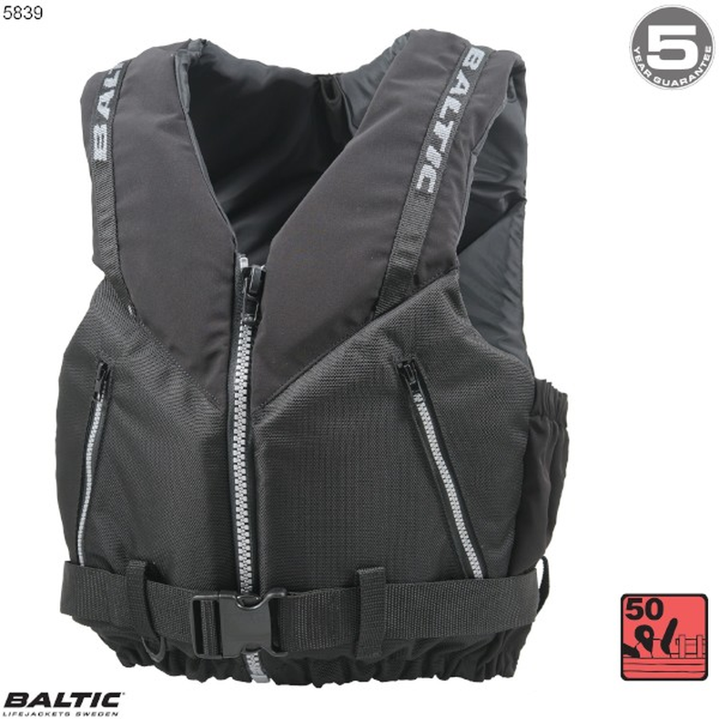 Genua Pro Sejlervest Sort-Sort BALTIC 5839 Str. 50-70