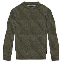 Key West Winston O-Neck Sweat Olive Str. L