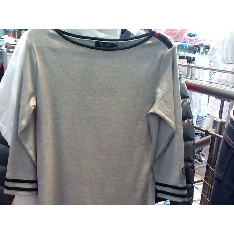 Key West Charlotte Shirt Grey Melange/Jet Black Str. L