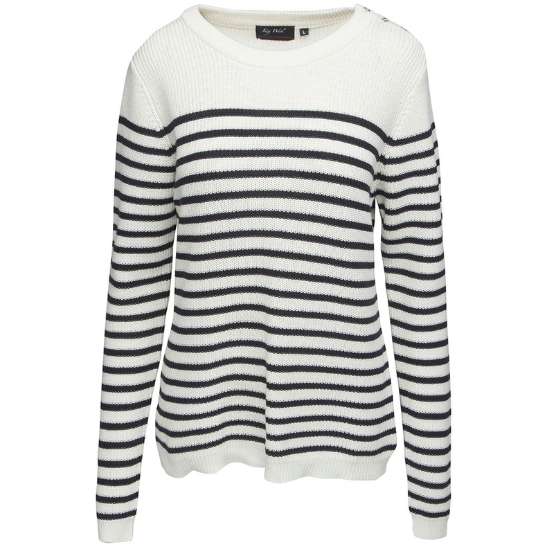 Birgitte Shirt Pearl/Navy Birgitte Shirt Pearl/Navy Str. XXL