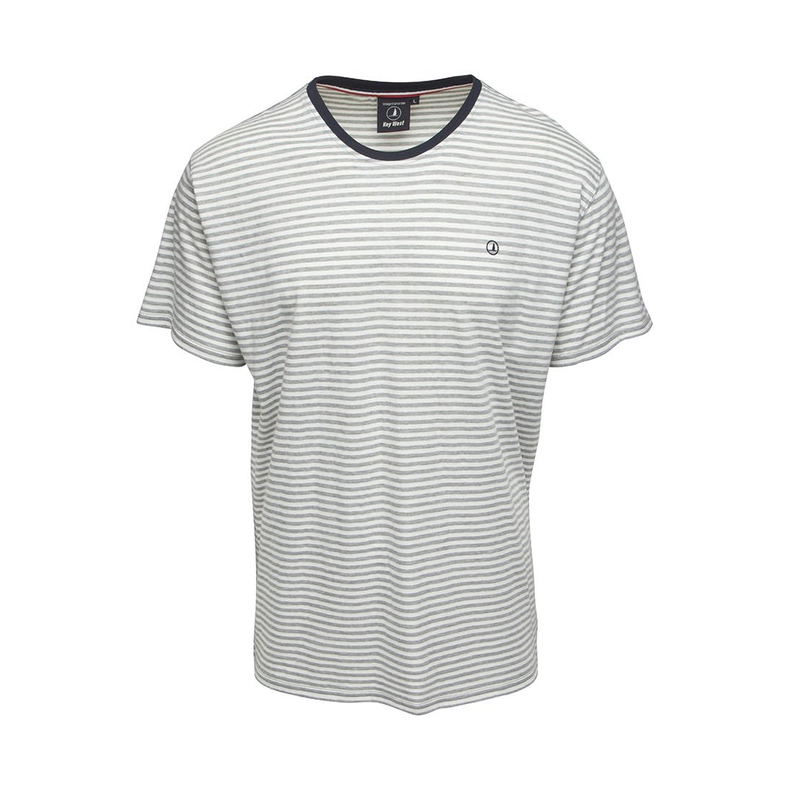 Basil Shirt Grey Melange / Pearl Str. L