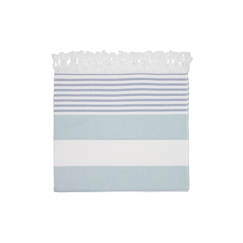 Beach Towel  5066 White / Dusty Green Str. One Size