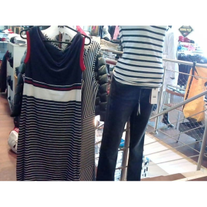 Key West Madeline Dress Key West Navy Pearl True Red Str. S