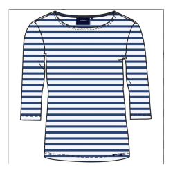 Sea Ranch Marina Tee, Hvid/Monaco Blue