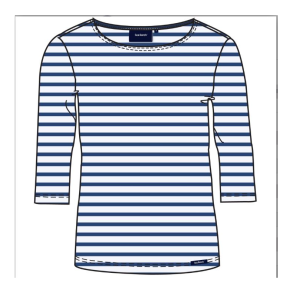 Sea Ranch Marina Tee, Hvid/Monaco Blue