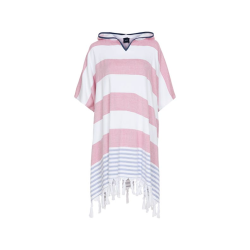 Sea Ranch Beach Poncho, Red, One Size