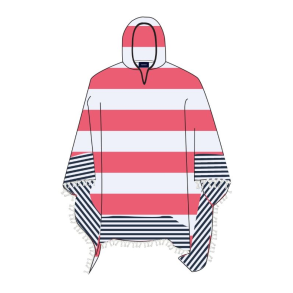 Sea Ranch Beach Poncho, Calypso Coral, One Size