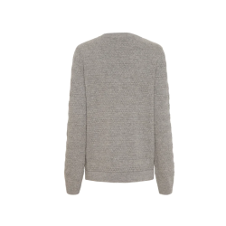 Jessie Crew Neck Knit Grey Melange Str. Xxl