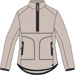 Lizzy dame teddy fleece half-zip - Beige 