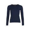 Dame Merino Uldtrje - Navy Marle - Str. Small