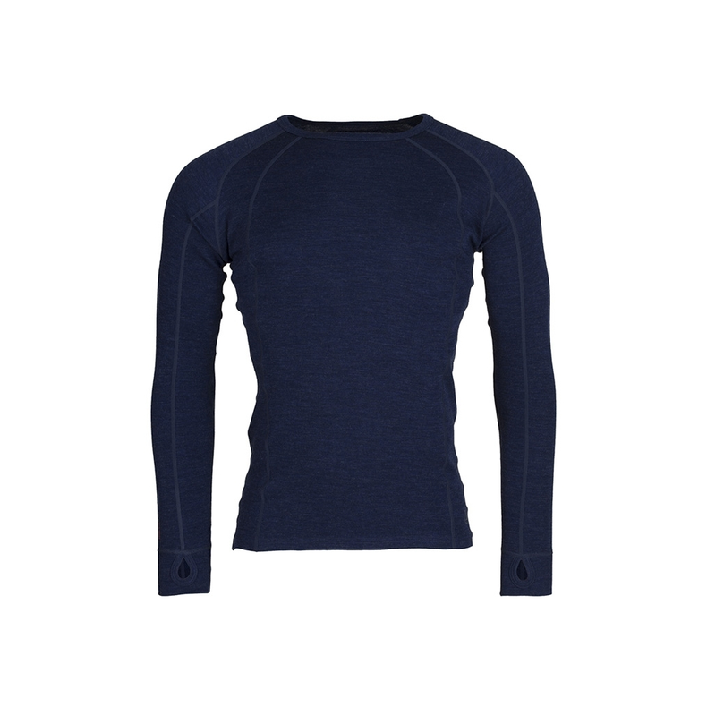 Herre Merino Uldtrje - Navy  Herre Merino Uldtrje - Navy Marle - Str.X-Large 