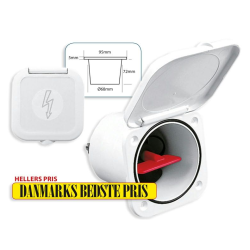 Hovedafbryder Indbygningsboks 95x95mm Hvid 