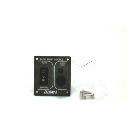 Pump switch ON-OFF-MON, w/ light, Inox 316, charcoal, 12/24V