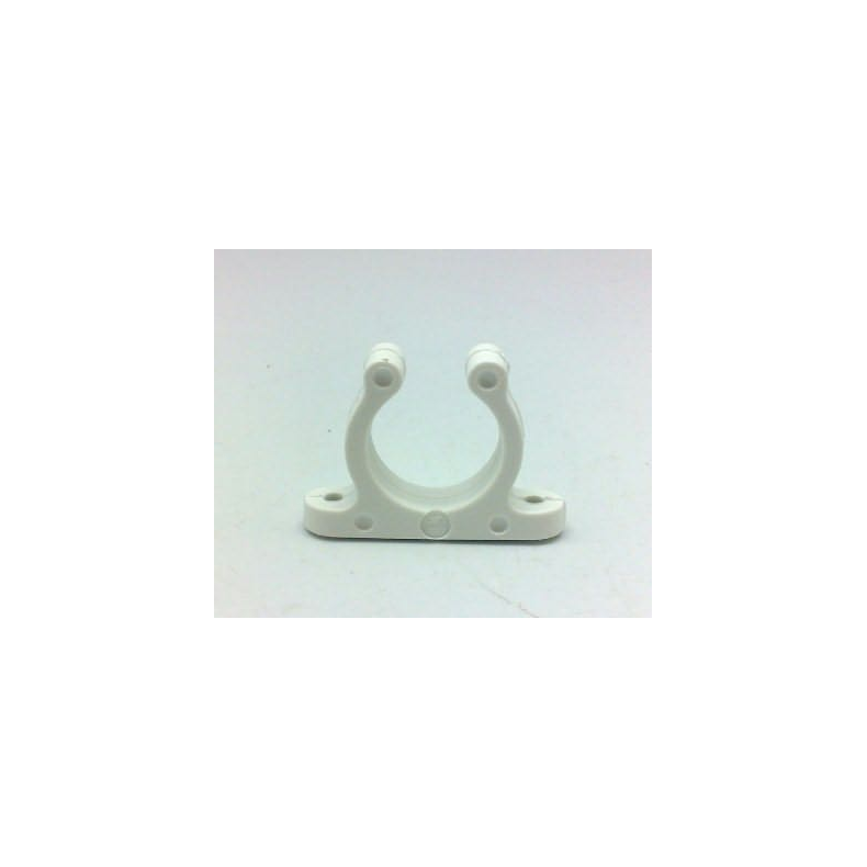Plastic Support Clip Screwed  Plastic Support Clip, Screwed, 25mm, White