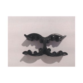 Plastic Support Clip, Double, Adjus. 18/25mm, Black