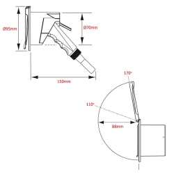 Case W/White Shower W/Lid Hose White 