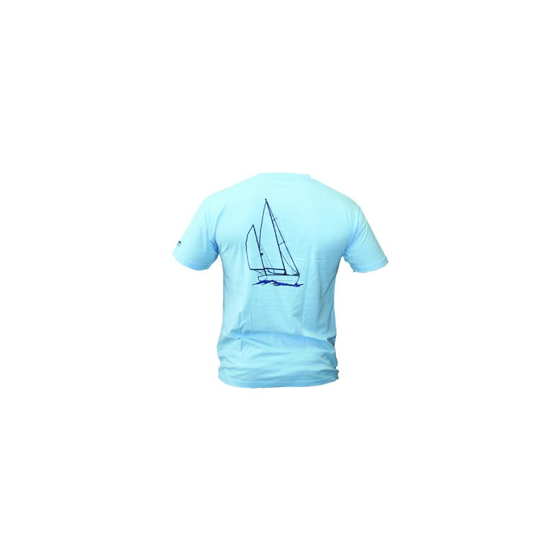 T-shirt, XS, Soft Blue Crewman, ""Sailboat""