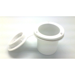 Holder for bruserhoved , Diam. 88mm, med lg Hvid