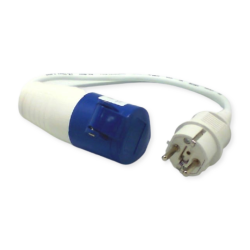 Adapter-Kabel Cee,Hun 16a & Schuko Han 16a, 220-240v, 45cm Kable, Bl