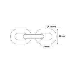 Ankerkde galv 10mm ISO 4565 (30mm)