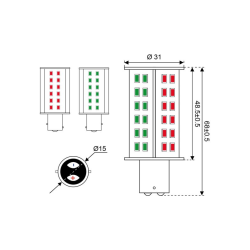 S-Led 36 10-30v Bay15 Duocolor