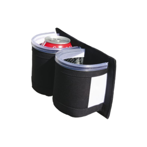 Flaske/dseholder - dobbelt i sort