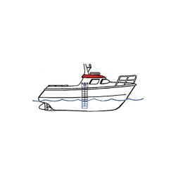 Markus Lifenet Rescue Ladder 270 -  til bde med 170 cm fra fastgrrelsespunkt til vandet